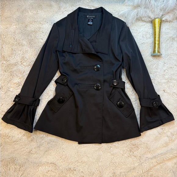 INC International Concepts Jackets & Blazers - INC International Concepts Black Trench Coat